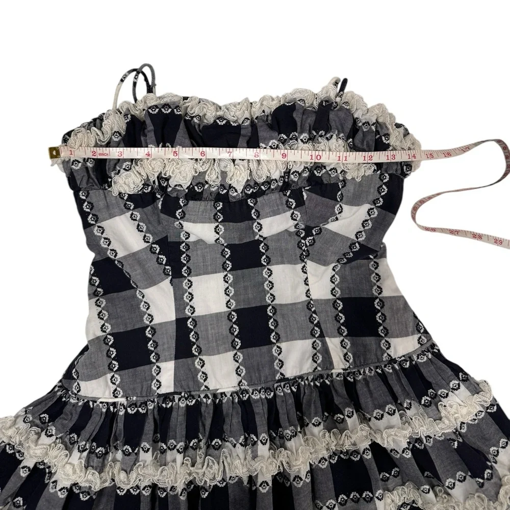 Vintage | 1950’s True Vintage Lou-Ette California Gigham Ruffle and Lace Dress - Picture 6 of 15